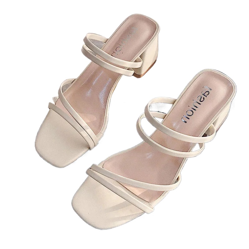 Crossfit Lady - Damen Sandalen mit Quadratischem Absatz, Offener